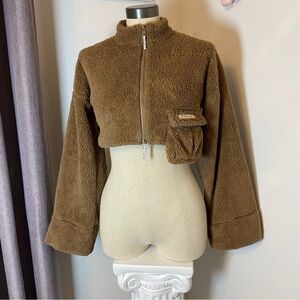 ❌SOLD❌MY MUM MADE IT Brown Teddy Jacket
